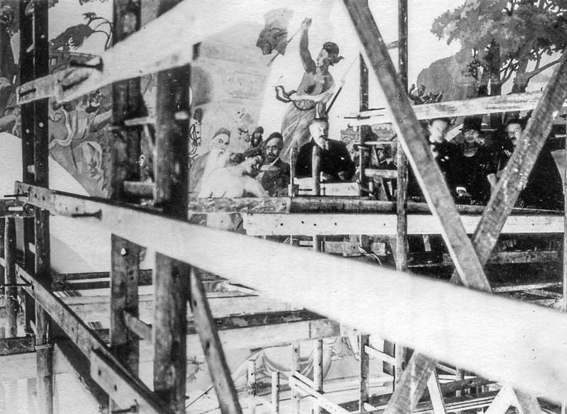 Henri de Maistre avec Maurice Denis coupole Petit Palais en 1925