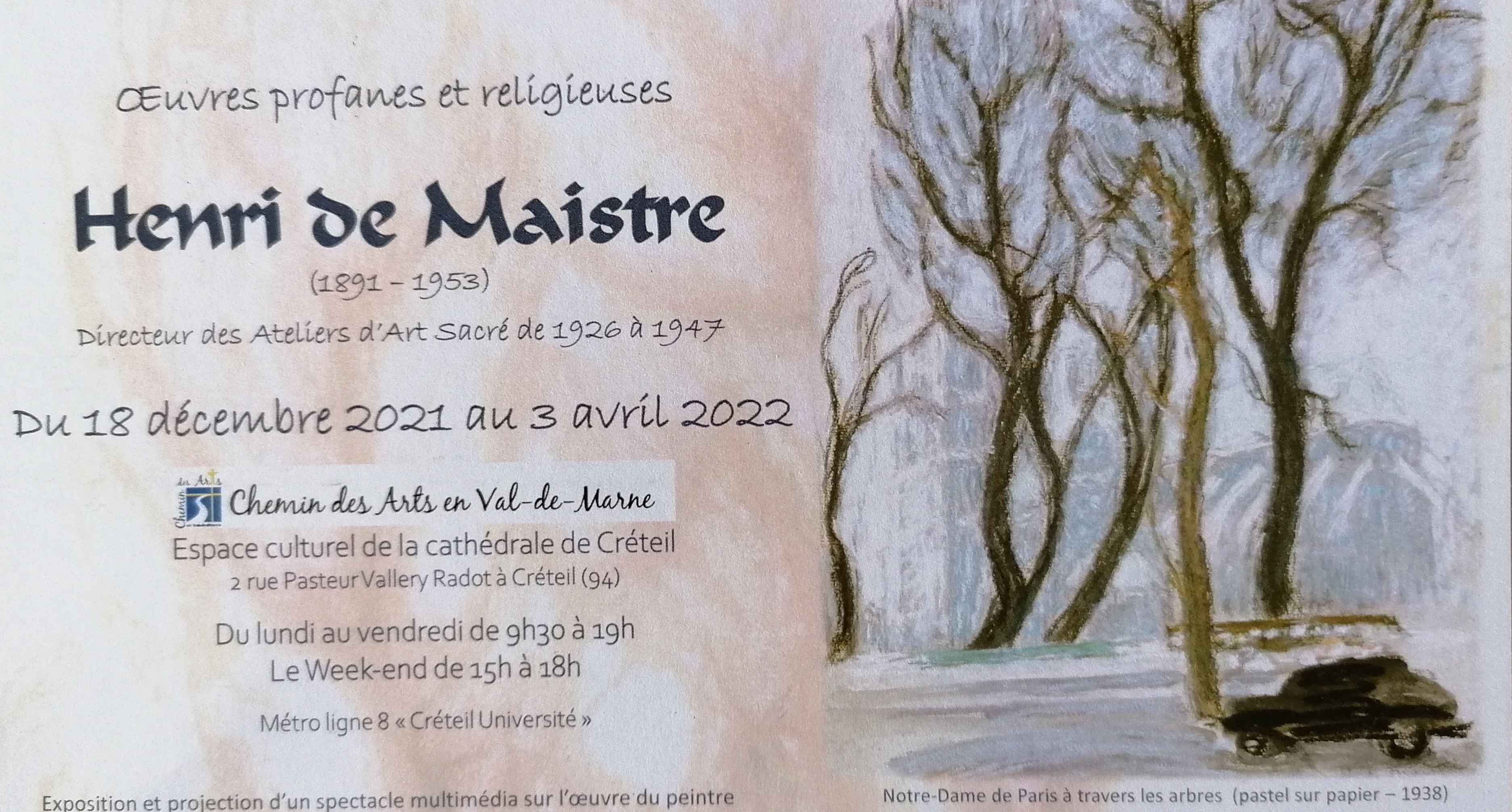Exposition Henri De Maistre, 18 Décembre 2021 Au 3 Avril 2022, Créteil